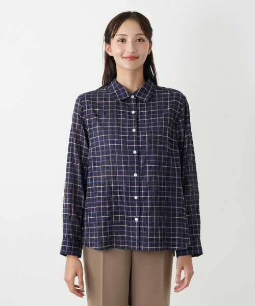 Leilian PLUS HOUSE / レリアンプラスハウス シャツ・ブラウス | チェックブラウス【Leilian WHITE LABEL】 | 詳細4