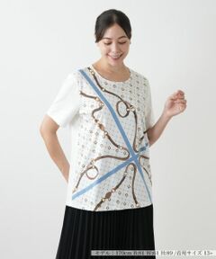 Leilian PLUS HOUSE / レリアンプラスハウス Tシャツ | プリントカットソー