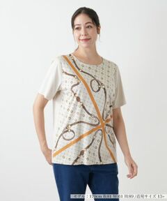 Leilian PLUS HOUSE / レリアンプラスハウス Tシャツ | プリントカットソー