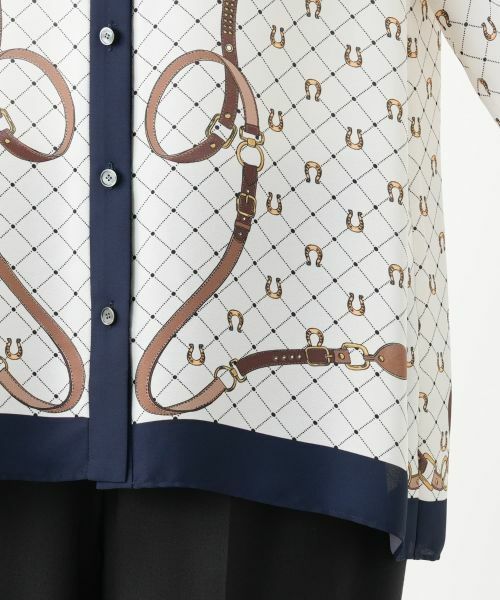 Leilian PLUS HOUSE / レリアンプラスハウス シャツ・ブラウス | プリント切り替えブラウス | 詳細10