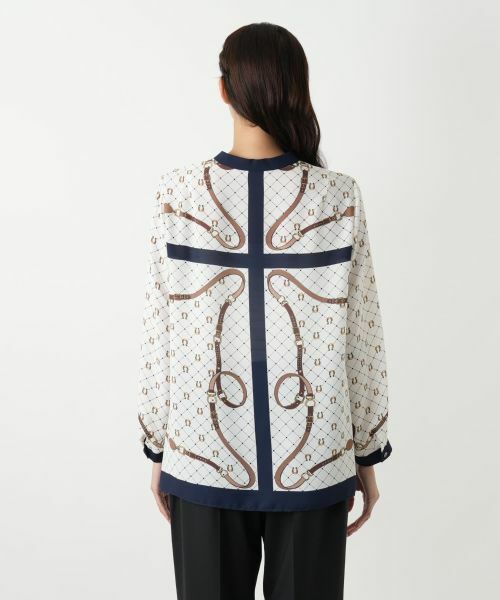 Leilian PLUS HOUSE / レリアンプラスハウス シャツ・ブラウス | プリント切り替えブラウス | 詳細6