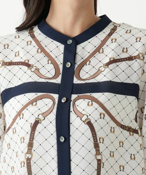 Leilian PLUS HOUSE / レリアンプラスハウス シャツ・ブラウス | プリント切り替えブラウス | 詳細7