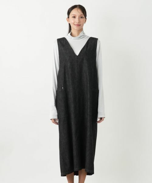 Leilian PLUS HOUSE / レリアンプラスハウス ロング・マキシ丈ワンピース | ジャンパースカート【L JEANS】 | 詳細4
