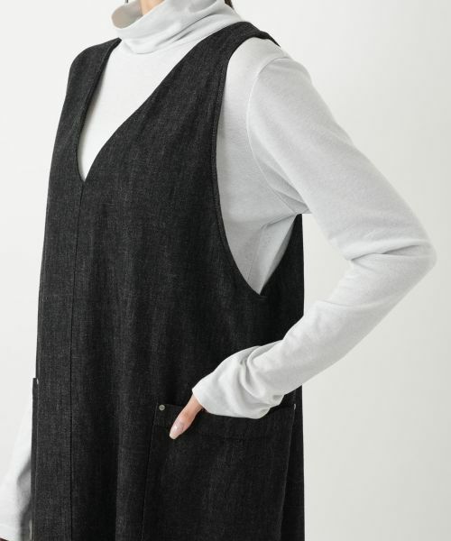 Leilian PLUS HOUSE / レリアンプラスハウス ロング・マキシ丈ワンピース | ジャンパースカート【L JEANS】 | 詳細8