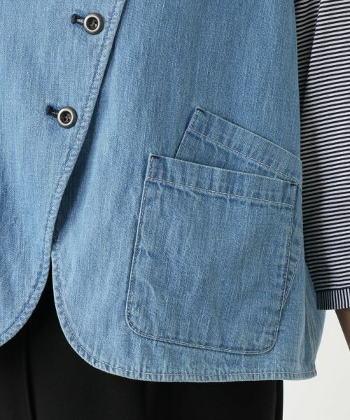 Leilian PLUS HOUSE / レリアンプラスハウス テーラードジャケット | ノーカラーベスト【L JEANS】 | 詳細11