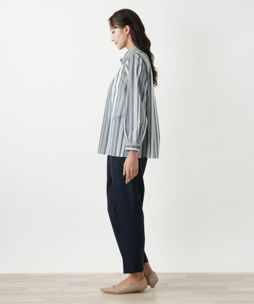 Leilian PLUS HOUSE / レリアンプラスハウス シャツ・ブラウス | ストライプブラウス【Leilian WHITE LABEL】 | 詳細2