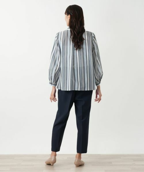 Leilian PLUS HOUSE / レリアンプラスハウス シャツ・ブラウス | ストライプブラウス【Leilian WHITE LABEL】 | 詳細3