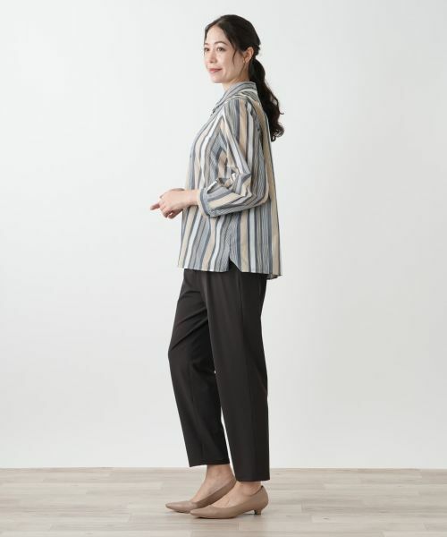 Leilian PLUS HOUSE / レリアンプラスハウス シャツ・ブラウス | ストライプブラウス【Leilian WHITE LABEL】 | 詳細5