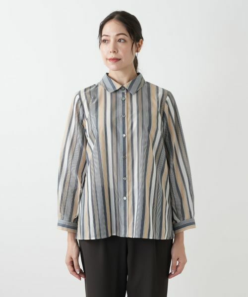 Leilian PLUS HOUSE / レリアンプラスハウス シャツ・ブラウス | ストライプブラウス【Leilian WHITE LABEL】 | 詳細7