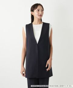 Leilian PLUS HOUSE / レリアンプラスハウス テーラードジャケット | Vネックロングベスト