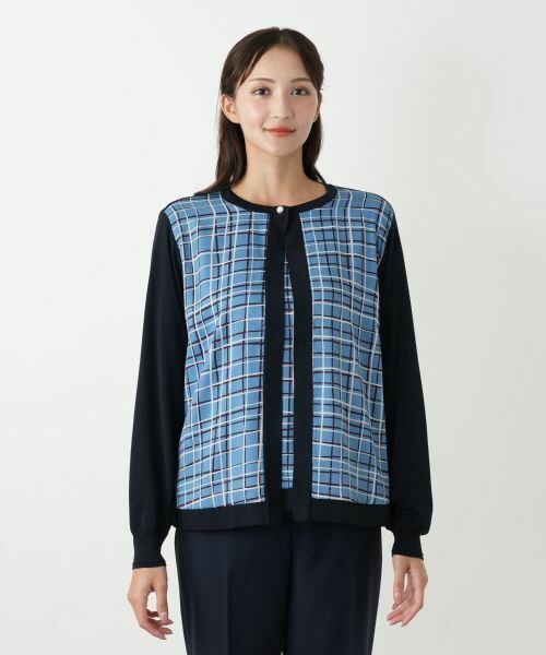 Leilian PLUS HOUSE / レリアンプラスハウス カーディガン・ボレロ | チェック柄カーディガン | 詳細4