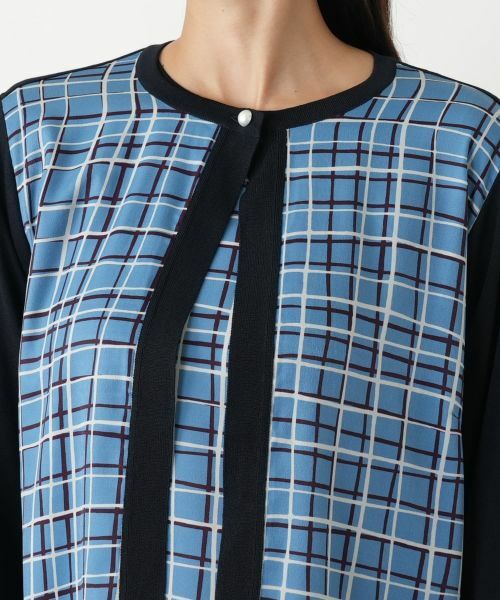 Leilian PLUS HOUSE / レリアンプラスハウス カーディガン・ボレロ | チェック柄カーディガン | 詳細7