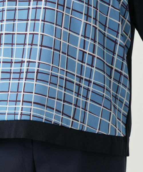 Leilian PLUS HOUSE / レリアンプラスハウス ニット・セーター | チェック切替ニット | 詳細10