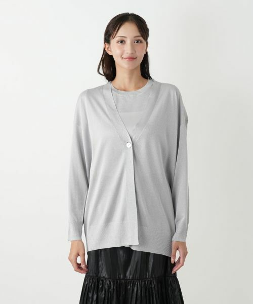 Leilian PLUS HOUSE / レリアンプラスハウス カーディガン・ボレロ | Vネックカーディガン | 詳細7