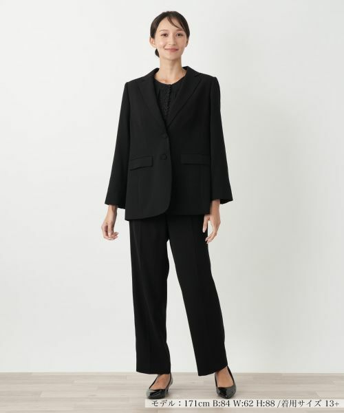 Leilian PLUS HOUSE / レリアンプラスハウス セットアップ | パンツスーツ【ブラックフォーマル】(ブラック)