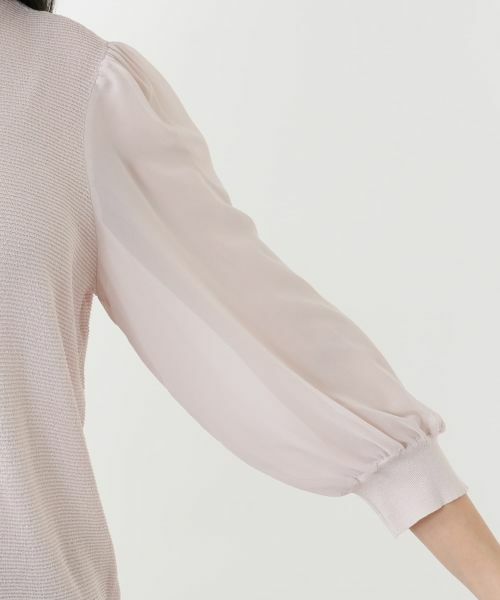 Leilian PLUS HOUSE / レリアンプラスハウス ニット・セーター | 編地切替クルーネックニット | 詳細12
