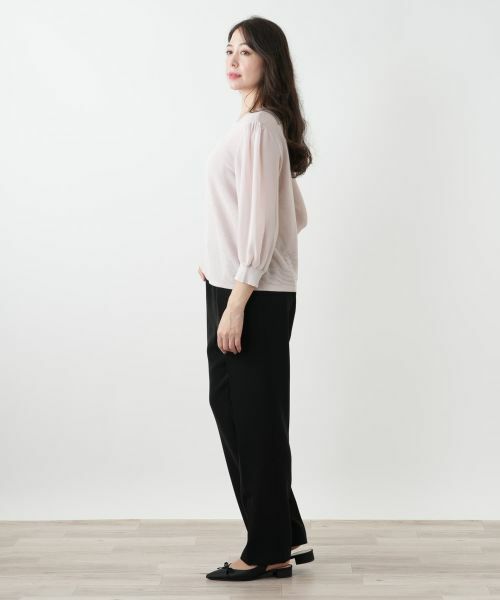 Leilian PLUS HOUSE / レリアンプラスハウス ニット・セーター | 編地切替クルーネックニット | 詳細5