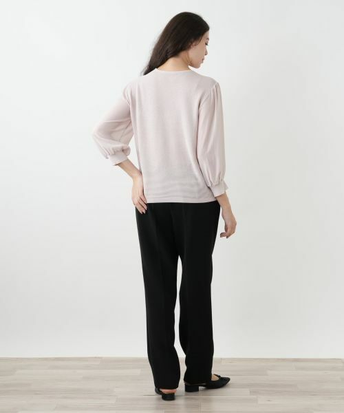 Leilian PLUS HOUSE / レリアンプラスハウス ニット・セーター | 編地切替クルーネックニット | 詳細6
