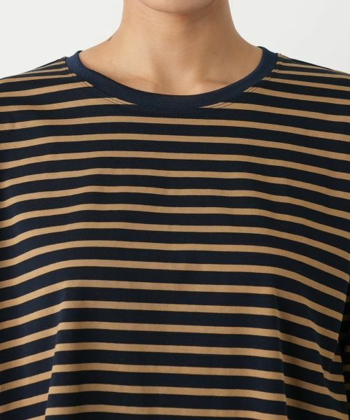 Leilian PLUS HOUSE / レリアンプラスハウス カットソー | 異素材切替ボーダーカットソー | 詳細10