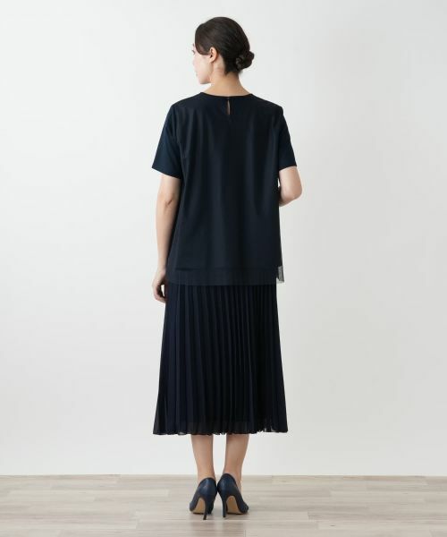 Leilian PLUS HOUSE / レリアンプラスハウス カットソー | チュールレイヤードカットソー | 詳細3