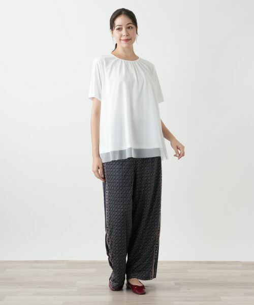 Leilian PLUS HOUSE / レリアンプラスハウス カットソー | チュールレイヤードカットソー | 詳細4