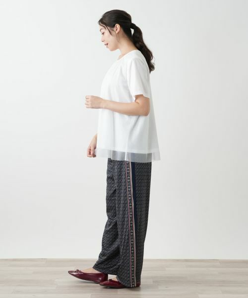 Leilian PLUS HOUSE / レリアンプラスハウス カットソー | チュールレイヤードカットソー | 詳細5