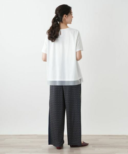 Leilian PLUS HOUSE / レリアンプラスハウス カットソー | チュールレイヤードカットソー | 詳細6