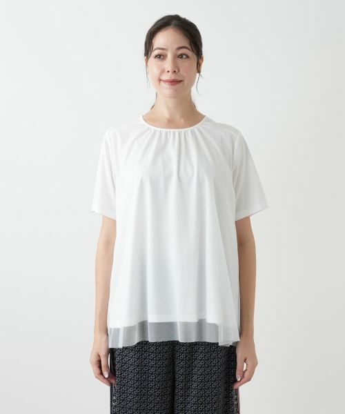Leilian PLUS HOUSE / レリアンプラスハウス カットソー | チュールレイヤードカットソー | 詳細7