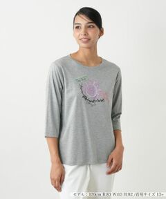 Leilian PLUS HOUSE / レリアンプラスハウス カットソー | 刺繍プリントカットソー