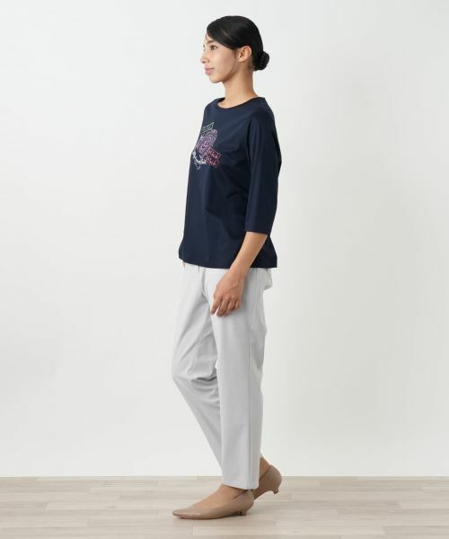 Leilian PLUS HOUSE / レリアンプラスハウス カットソー | 刺繍プリントカットソー | 詳細5