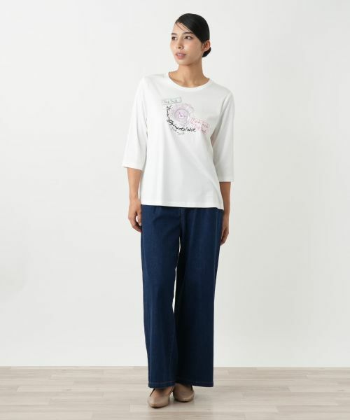 Leilian PLUS HOUSE / レリアンプラスハウス カットソー | 刺繍プリントカットソー | 詳細7