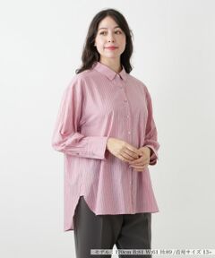 Leilian PLUS HOUSE / レリアンプラスハウス シャツ・ブラウス | ストライプブラウス【SOMELOS】