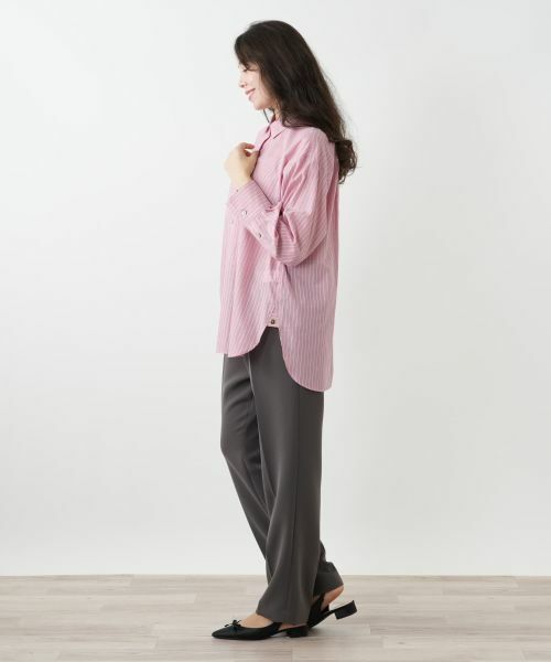 Leilian PLUS HOUSE / レリアンプラスハウス シャツ・ブラウス | ストライプブラウス【SOMELOS】 | 詳細2