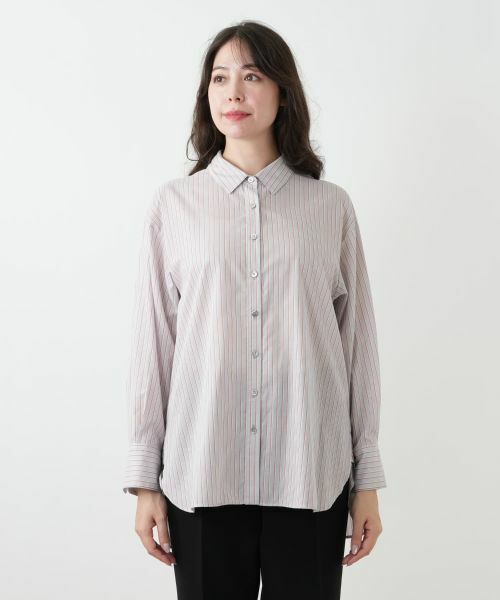 Leilian PLUS HOUSE / レリアンプラスハウス シャツ・ブラウス | ストライプブラウス【SOMELOS】 | 詳細7