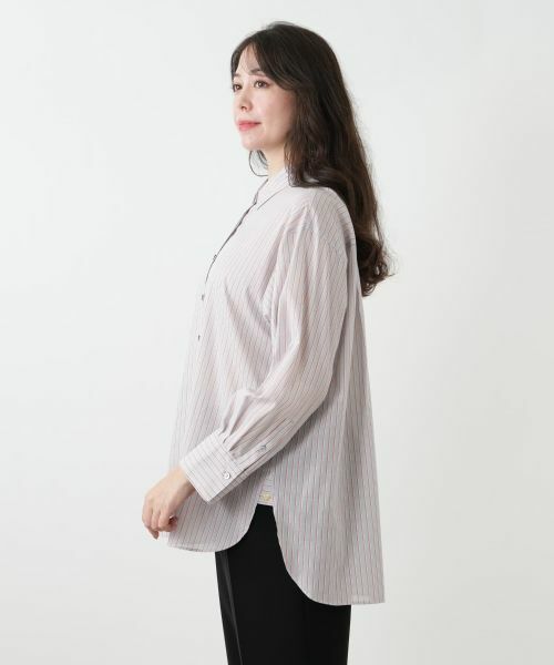 Leilian PLUS HOUSE / レリアンプラスハウス シャツ・ブラウス | ストライプブラウス【SOMELOS】 | 詳細8