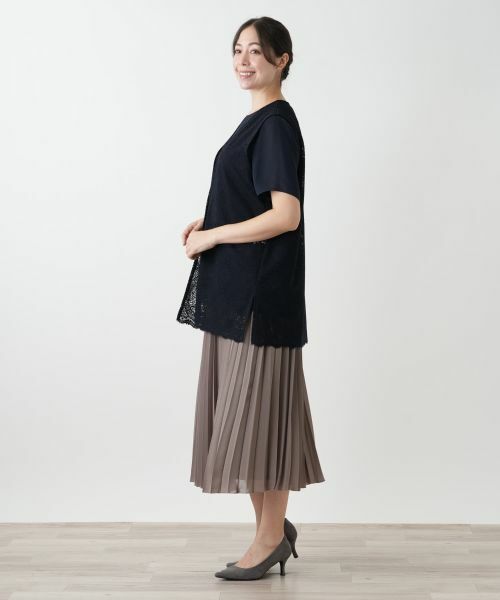 Leilian PLUS HOUSE / レリアンプラスハウス テーラードジャケット | 総レースベスト【Leilian WHITE LABEL】 | 詳細5