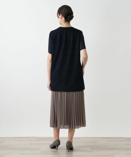 Leilian PLUS HOUSE / レリアンプラスハウス テーラードジャケット | 総レースベスト【Leilian WHITE LABEL】 | 詳細6