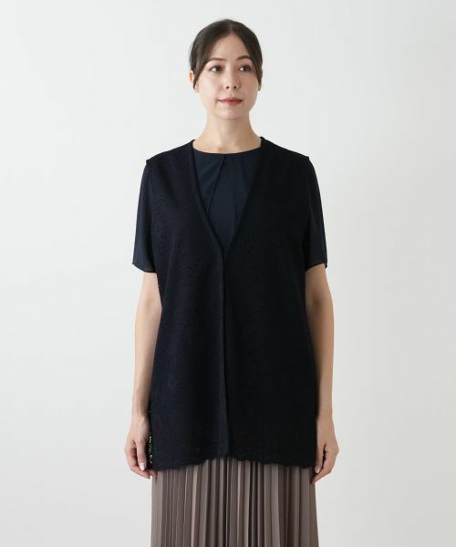 Leilian PLUS HOUSE / レリアンプラスハウス テーラードジャケット | 総レースベスト【Leilian WHITE LABEL】 | 詳細7