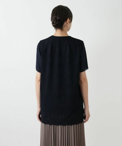 Leilian PLUS HOUSE / レリアンプラスハウス テーラードジャケット | 総レースベスト【Leilian WHITE LABEL】 | 詳細9