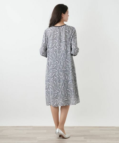 Leilian PLUS HOUSE / レリアンプラスハウス ドレス | プリーツプリントワンピース【Leilian WHITE LABEL】 | 詳細3
