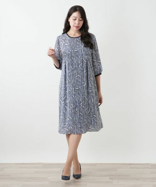 Leilian PLUS HOUSE / レリアンプラスハウス ドレス | プリーツプリントワンピース【Leilian WHITE LABEL】 | 詳細5