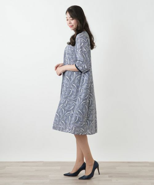 Leilian PLUS HOUSE / レリアンプラスハウス ドレス | プリーツプリントワンピース【Leilian WHITE LABEL】 | 詳細6