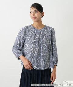 Leilian PLUS HOUSE / レリアンプラスハウス シャツ・ブラウス | プリント七分袖ブラウス【Leilian WHITE LABEL】