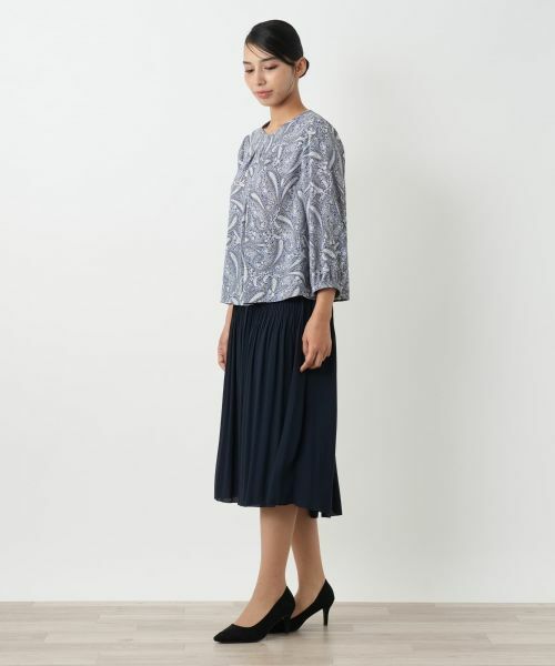 Leilian PLUS HOUSE / レリアンプラスハウス シャツ・ブラウス | プリント七分袖ブラウス【Leilian WHITE LABEL】 | 詳細2