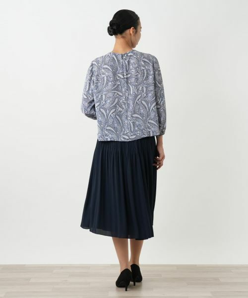 Leilian PLUS HOUSE / レリアンプラスハウス シャツ・ブラウス | プリント七分袖ブラウス【Leilian WHITE LABEL】 | 詳細3