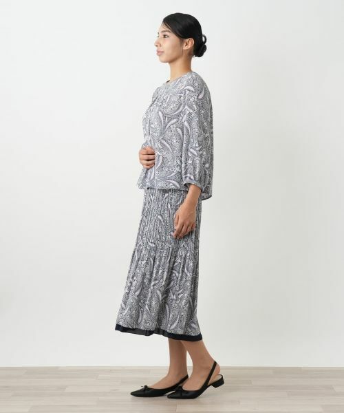 Leilian PLUS HOUSE / レリアンプラスハウス シャツ・ブラウス | プリント七分袖ブラウス【Leilian WHITE LABEL】 | 詳細5