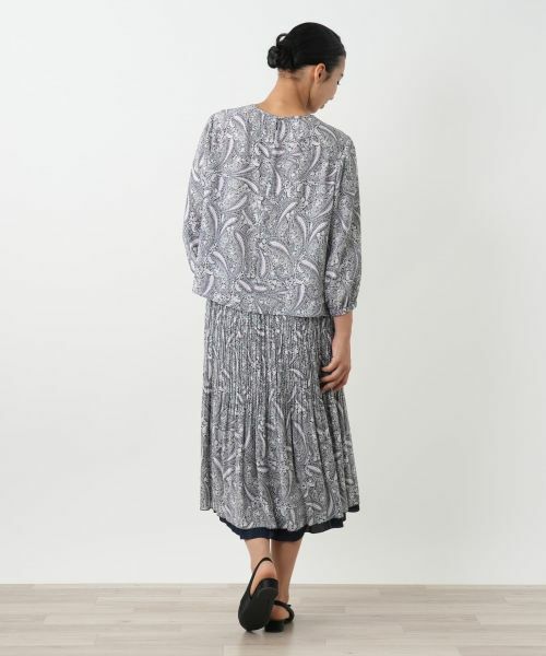 Leilian PLUS HOUSE / レリアンプラスハウス シャツ・ブラウス | プリント七分袖ブラウス【Leilian WHITE LABEL】 | 詳細6