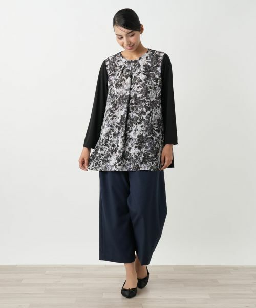 Leilian PLUS HOUSE / レリアンプラスハウス シャツ・ブラウス | 切替タックブラウス【Leilian WHITE LABEL】 | 詳細1