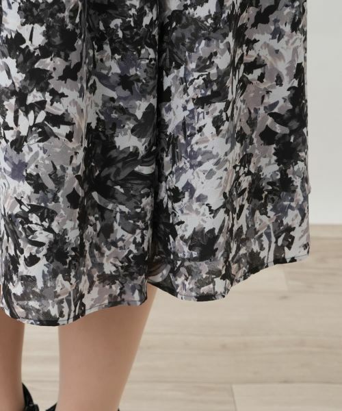Leilian PLUS HOUSE / レリアンプラスハウス ミニ・ひざ丈スカート | プリントフレアスカート【Leilian WHITE LABEL】 | 詳細11