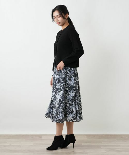 Leilian PLUS HOUSE / レリアンプラスハウス ミニ・ひざ丈スカート | プリントフレアスカート【Leilian WHITE LABEL】 | 詳細2